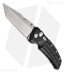 Hogue Knives EX01 Knife Black Aluminum Tanto Blade (4" Tumble Plain)