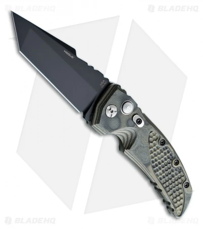 Hogue Knives EX-A01 Automatic Knife Tanto Green G10 (3.5" Black) 34128 1 Hogue Knives EX-A01 Automatic Knife Tanto Green G10 (3.5" Black) 34128