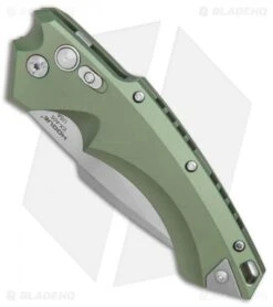 Hogue Knives EX-A05 Spear Point Automatic Knife OD Green (4" Stonewash) 34511 7 Hogue Knives EX-A05 Spear Point Automatic Knife OD Green (4" Stonewash) 34511 -Knives Shop Hogue Auto OD Green Spear Point Plain BHQ 80666 er spine
