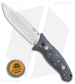Hogue EX-F02 Clip Point Fixed Blade Black/Gray G10 (4.5" Stonewash) 35279 -Knives Shop Hogue Ex F02 4.5 Fixed Clip Point BHQ 82346 LS Bottlecap