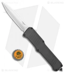 Hogue Incursion OTF Automatic Knife Black Aluminum (3.875" Tumbled) 54060 -Knives Shop Hogue Incursion DE OTF Auto Black Alum Tumble 54060 EXLKRL BHQ 108436 jr bottlecap