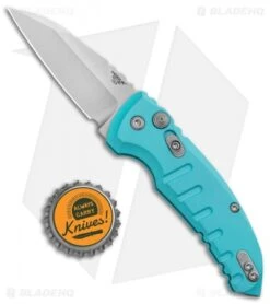 Hogue Knives A01 Microswitch Wharncliffe Automatic Knife Aqua (2.6" SW) 24103 -Knives Shop Hogue Knives A01 Microswitch Wharncliffe Auto Aqua SW 24103 BHQ 92702 jr bottlecap