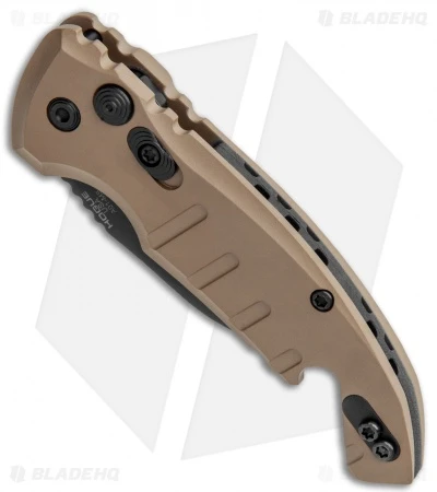 Hogue Knives CA Legal A01 Microswitch Wharncliffe Auto Knife FDE (1.8" Black) 2 Hogue Knives CA Legal A01 Microswitch Wharncliffe Auto Knife FDE (1.8" Black) - Image 2