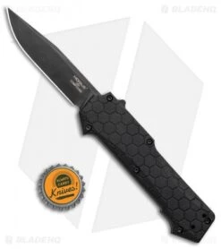 Hogue Knives Compound OTF Automatic Knife Clip Point Black (3.5" Black) 34036 -Knives Shop Hogue Knives Compound OTF Auto CP Black Black 34036 BHQ 93915 jr bottlecap