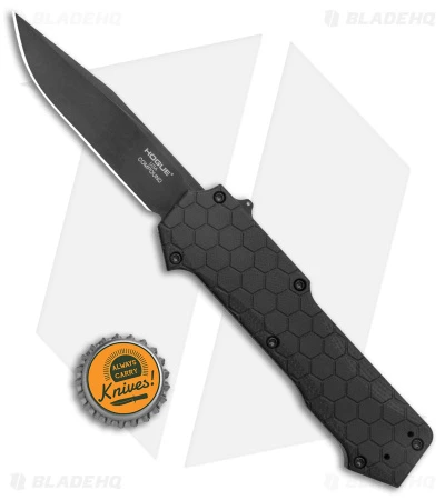 Hogue Knives Compound OTF Auto Knife Clip Point Black W/ Tritium (3.5" Black) 4 Hogue Knives Compound OTF Auto Knife Clip Point Black W/ Tritium (3.5" Black) - Image 4
