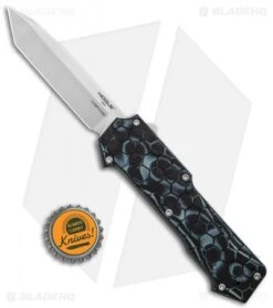 Hogue Knives Compound OTF Automatic Knife Tanto Black (3.5" Stonewash) 34029 -Knives Shop Hogue Knives Compound OTF Auto Tanto Black SW BHQ 93914 jr bottlecap