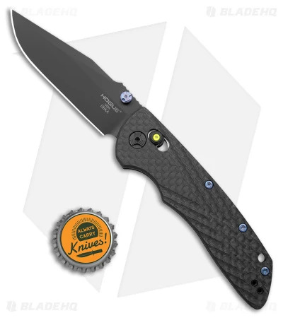 Hogue Knives Deka Clip Point Knife Black Carbon Fiber (3.25" Black DLC 20CV) 4 Hogue Knives Deka Clip Point Knife Black Carbon Fiber (3.25" Black DLC 20CV) - Image 4