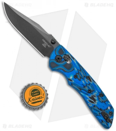 Hogue Knives Deka Clip Point Pocket Knife Blue Lava G-Mascus (3.25" Black 20CV) 4 Hogue Knives Deka Clip Point Pocket Knife Blue Lava G-Mascus (3.25" Black 20CV) - Image 4