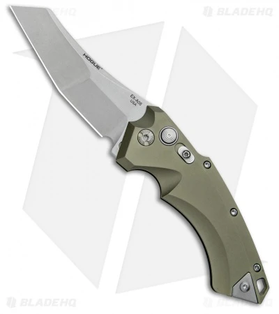 Hogue Knives EX-A05 Wharncliffe Automatic Knife OD Green (3.5" Stonewash) 34521 1 Hogue Knives EX-A05 Wharncliffe Automatic Knife OD Green (3.5" Stonewash) 34521