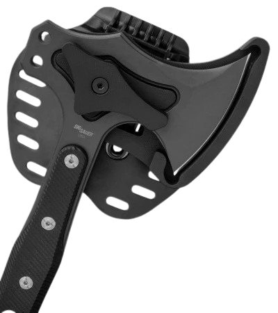 Knives Shop -Knives Shop Hogue Knives EX T01 Tomahawk Axe Black G 10 Sig Medallion Gray 37772 BHQ 100455 jr sheath removebg preview