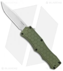 Hogue Knives Clip Point OTF Automatic Knife OD Green (3.5" Stonewash)