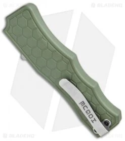 Hogue Knives Clip Point OTF Automatic Knife OD Green (3.5" Stonewash) -Knives Shop Hogue Knives Exploit CP OTF Auto Olive Drab Green SW 34051 EXLMGE BHQ 105347 jr side
