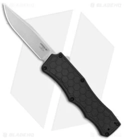 Hogue Knives Exploit OTF Automatic Knife Clip Point Black (3.5" Stonewash) 34050