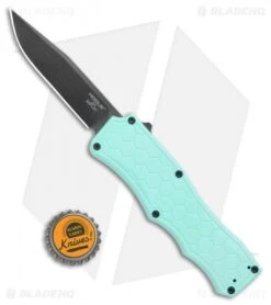 Hogue Knives Exploit OTF Automatic Knife Aquamarine (3.4" Black) -Knives Shop Hogue Knives OTF Auto Aquamarine Black BHQ 108959 jr bottlecap