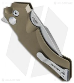 Hogue Knives X5 Spear Point Flipper Knife FDE (3.5" Stonewash) 34574 6 Hogue Knives X5 Spear Point Flipper Knife FDE (3.5" Stonewash) 34574 -Knives Shop Hogue Knives X 5 SP FDE SW 3.5in 34574 BHQ 81371 jr side