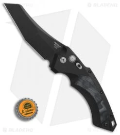 Hogue Knives EX-A05 Wharncliffe Automatic Knife Black G-Mascus (4" Black) -Knives Shop Hogue Knives X A05 Wharncliffe black G mascus black BHQ 76671 er bottlecap
