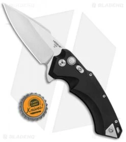 Hogue Knives X5 Flipper Knife Black Aluminum (3.5" Stonewash) 34570 -Knives Shop Hogue Knives X5 SP Flipper Black Alum SW 34570 EXLRSR BHQ 95608 jr bottlecap