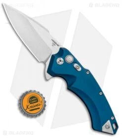 Hogue Knives X5 Flipper Knife Blue Aluminum (3.5" Stonewash) 34573 -Knives Shop Hogue Knives X5 SP Flipper Blue Aluminum SW 34573 EXLRSR BHQ 95533 jr bottlecap