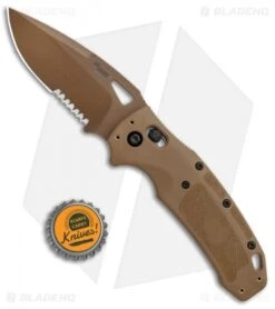 Hogue Sig K320 ABLE Lock Drop Point Knife Coyote Nylon Poly Serr (3.5" PVD) -Knives Shop Hogue Sig K320 Nitron ABLE Coyote Poly DP Tan Serr 36373 BHQ 117080 jr bottlecap 2