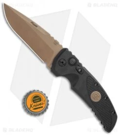 Hogue Sig Sauer EX-A01 Automatic Knife Black G-10 (3.5" FDE) 36130 7 Hogue Sig Sauer EX-A01 Automatic Knife Black G-10 (3.5" FDE) 36130 -Knives Shop Hogue Sig Sauer EX A01 Auto black G 10 FDE BHQ 84594 jr bottlecap