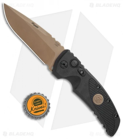 Hogue Sig Sauer EX-A01 Automatic Knife Black G-10 (3.5" FDE) 36130 4 Hogue Sig Sauer EX-A01 Automatic Knife Black G-10 (3.5" FDE) 36130 - Image 4
