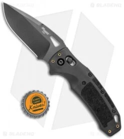 Hogue Sig Sauer K320 Nitron ABLE Lock Knife Black (3.5" Black) Drop Point -Knives Shop Hogue Sig k320 Nitron ABLE Lock Black Polymer DP Black BHQ 117079 jr bottlecap