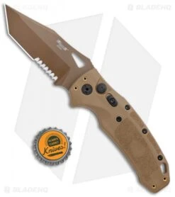 Hogue Sig K320A Automatic Tanto Knife Coyote Polymer (3.5" Tan Serrated) 7 Hogue Sig K320A Automatic Tanto Knife Coyote Polymer (3.5" Tan Serrated) -Knives Shop Hogue Sig k320A Tactical Auto Coyote Polymer Tanto Serr Tan BHQ 117427 jr bottlecap