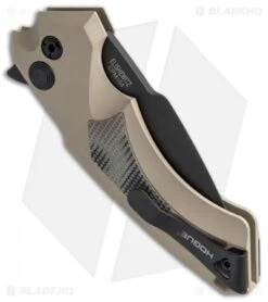 Hogue Knives X5 Spear Point Flipper Knife FDE G-Mascus (3.5" Black) -Knives Shop Hogue X 5 FDE G Mascus Spear Point 34577 EXLMTG BHQ 49335 jr side