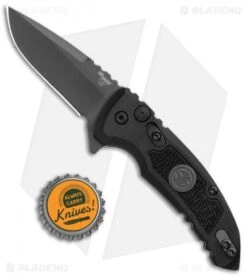 Hogue X1 Microflip Drop Point Flipper Knife Black Sig Medallion (2.6" Gray) -Knives Shop Hogue X1 Microflip DP Black Sig Medallion Gray 16172 BHQ 100453 jr bottlecap