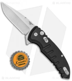 Hogue X1 Microflip Drop Point Flipper Knife Matte Black (2.6" Stonewash) 24172 -Knives Shop Hogue X1 Microflip DP Flipper Matte Black SW HOGK24170 BHQ 77522 jr bottlecap