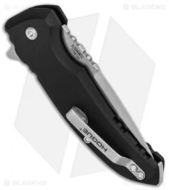 Hogue X1 Microflip Drop Point Flipper Knife Matte Black (2.6" Stonewash) 24172 -Knives Shop Hogue X1 Microflip DP Flipper Matte Black SW HOGK24170 BHQ 77522 jr side