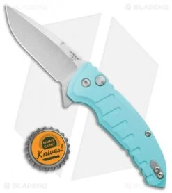 Hogue X1 Microflip Flipper Knife Matte Aquamarine (2.6" Stonewash) 24173 7 Hogue X1 Microflip Flipper Knife Matte Aquamarine (2.6" Stonewash) 24173 -Knives Shop Hogue X1 Microflip Plunge Matte Aqua Blue SW HO24173 BHQ 73372 jr bottlecap