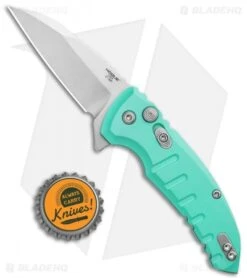 Hogue X1 Microflip Wharncliffe Flipper Knife Matte Aqua (2.6" SW) 24163 -Knives Shop Hogue X1 Microflip Wharncliffe Flipper Matte Aqua SW BHQ 82724 jr bottlecap