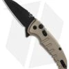 Hogue X1 Microflip Wharncliffe Flipper Knife Matte FDE (2.6" Black) 24167