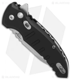 Hogue X1 Microflip Wharncliffe Flipper Knife Matte Black (2.6" SW) 24160 -Knives Shop Hogue X1 Microflip Wharncliffe Plunge Matte Black SW BHQ 82723 er spine
