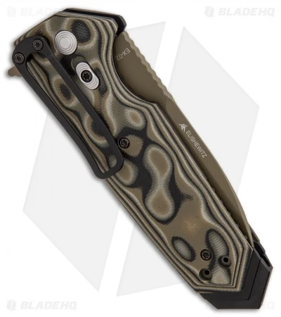 Hogue Sig Sauer EX-02 Spear Point Flipper Knife Green G-Mascus (3.75" FDE) 2 Hogue Sig Sauer EX-02 Spear Point Flipper Knife Green G-Mascus (3.75" FDE) - Image 2